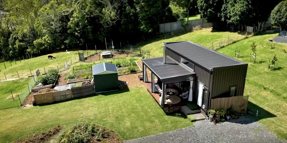 An aerial view of Fabian Low's tiny house.