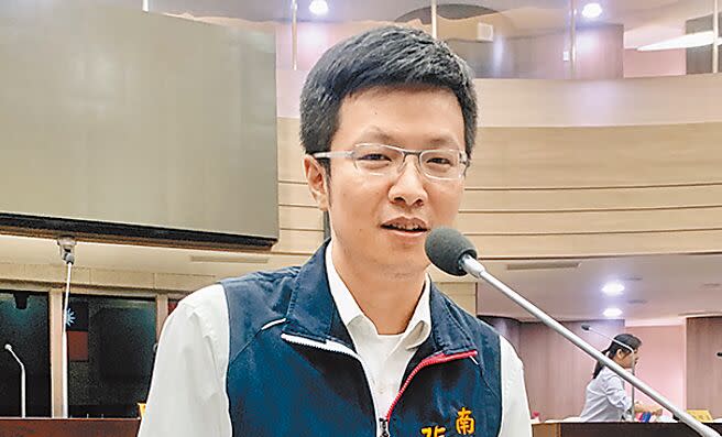 國民黨提名縣議員張嘉哲，參選南投市長。（廖志晃攝）