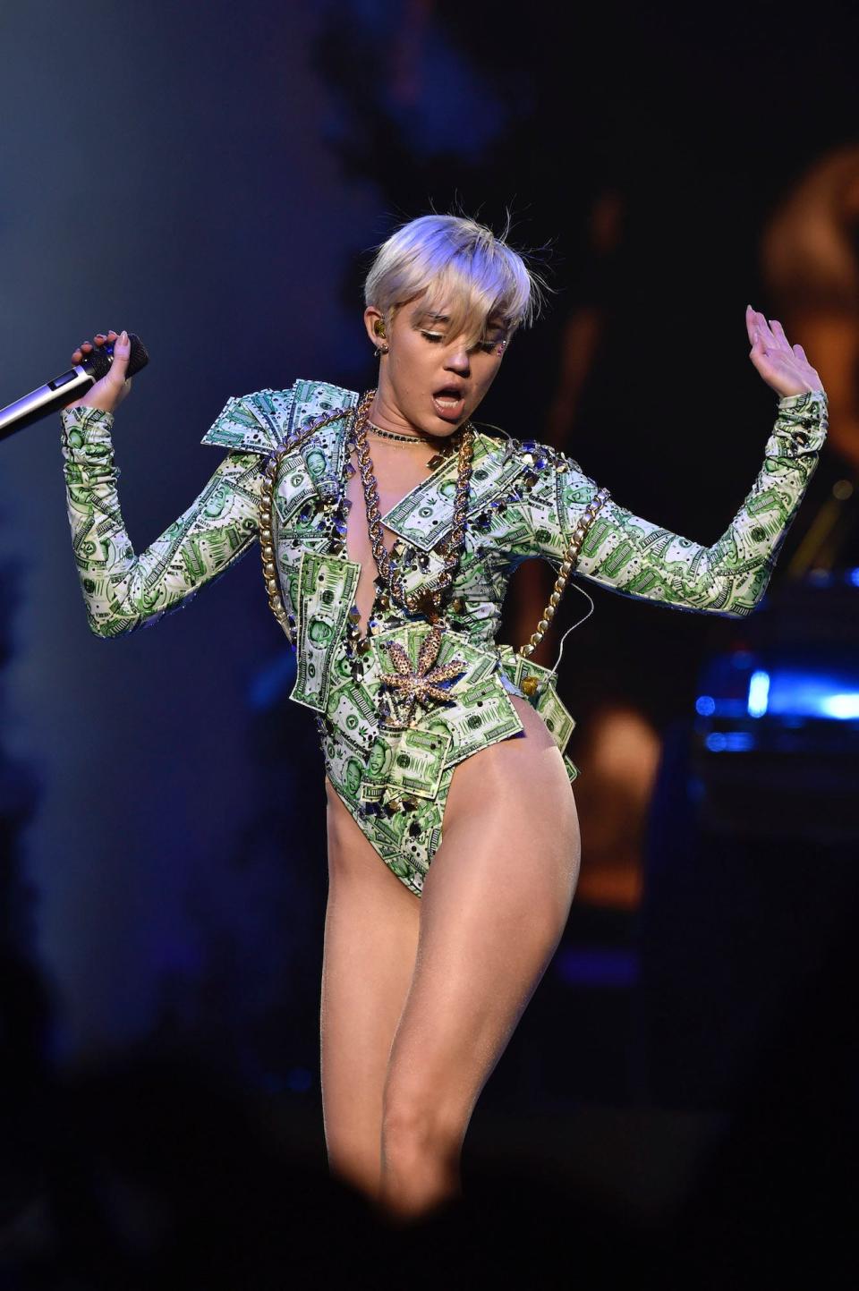 The Most Daring Looks Miley Cyrus Has Ever Worn From See Through Dresses To Latex Leotards