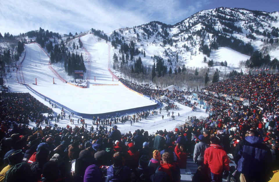 The crowd at the last Salt Lake City Olympics. (Michael Kienzler/Bongarts/Getty Images)