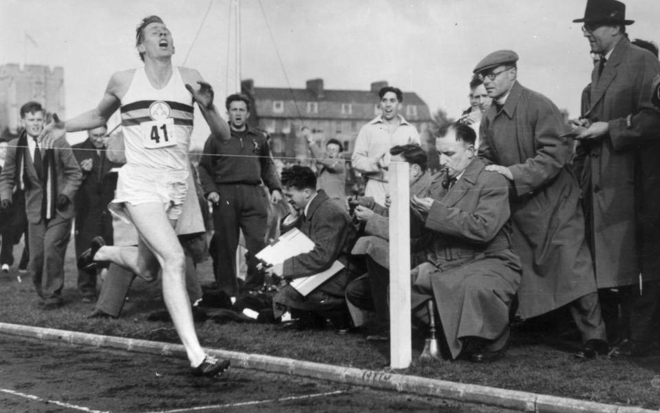 Sir Roger Bannister produced one of the greatest moments in British sporting history in 1954, according to Brendan Foster - HULTON ARCHIVE