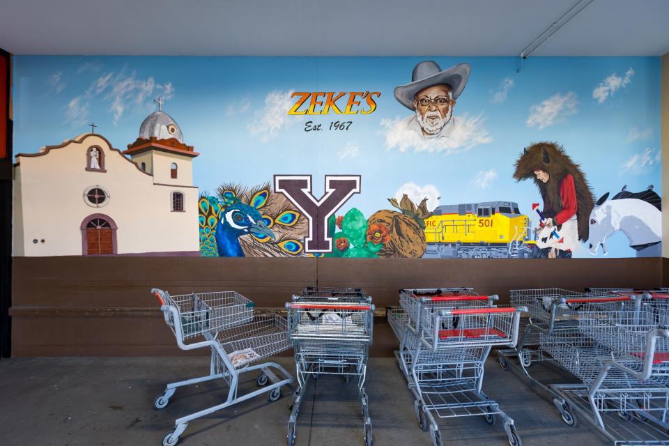 Zeke's Pueblo Mexicano Market, at 115 Ysleta Lane, is marking 56 years of business with a new mural.