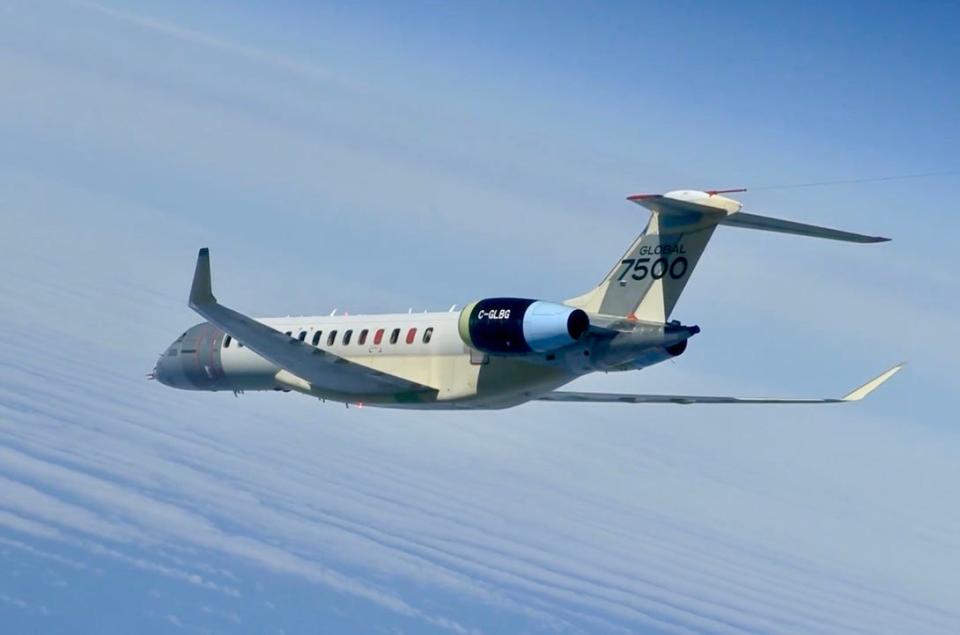 Bombardier Global 7500 demonstration aircraft.