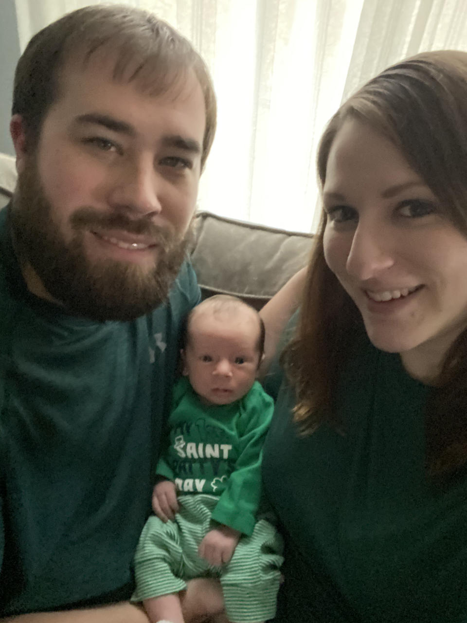 After facing infertility for almost four years, the Pietts were excited to finally welcome a baby. But that feeling lessened as stay-at-home orders means Sarah feels isolated.  (Courtesy of the Piett family)