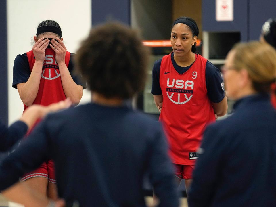 A'ja Wilson at USA Basketball camp.