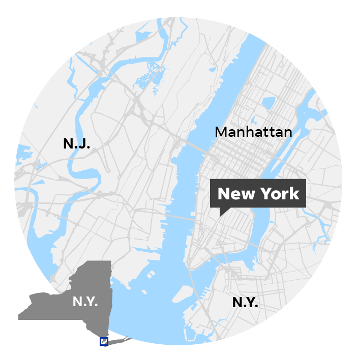 New York locator map