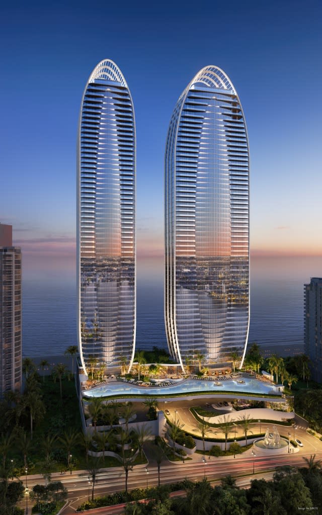 A rendering of the St. Regis development in Sunny Isles, Florida. DBOX