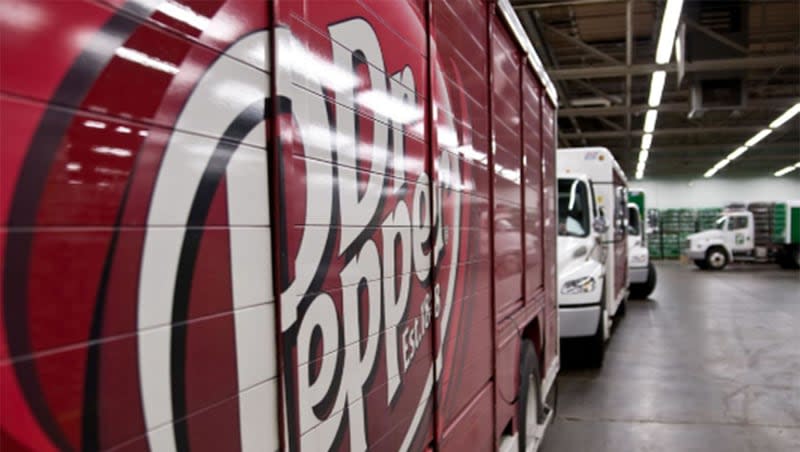 A Dr Pepper truck is pictured in this undated handout photo. Dr Pepper is launching a new, limited-edition flavor for Summer 2024: Creamy Coconut.