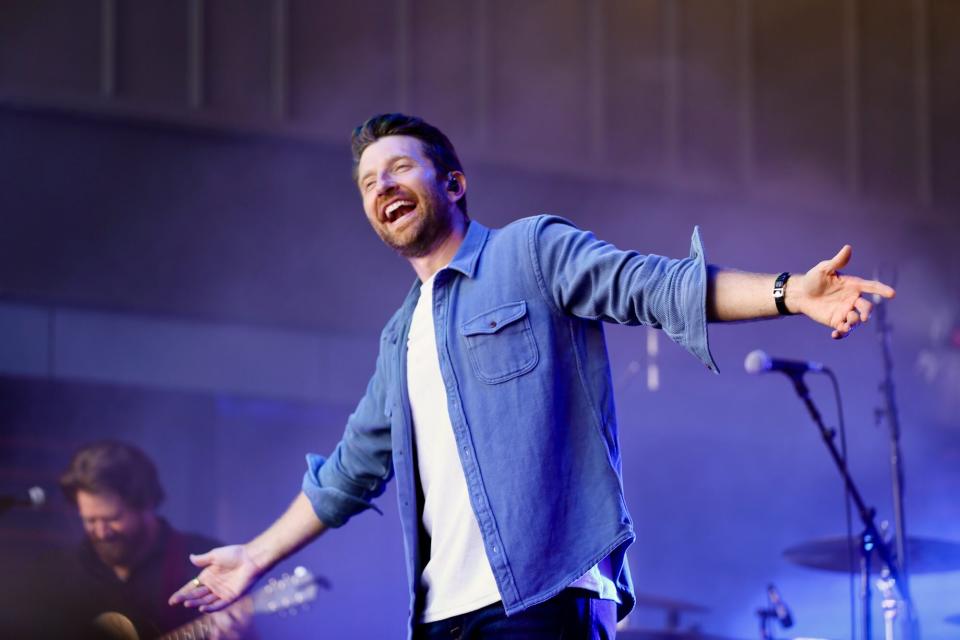 Brett Eldredge performs at his Songs About You album release party 6/10/22 at Skydeck in Nashville