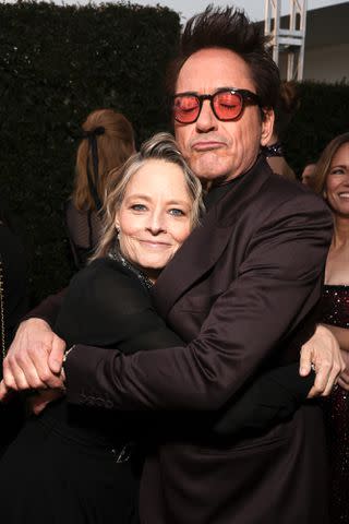 <p>Todd Williamson/CBS via Getty</p> Jodie Foster and Robert Downey Jr. in Beverly Hills, California, on Jan. 7, 2024