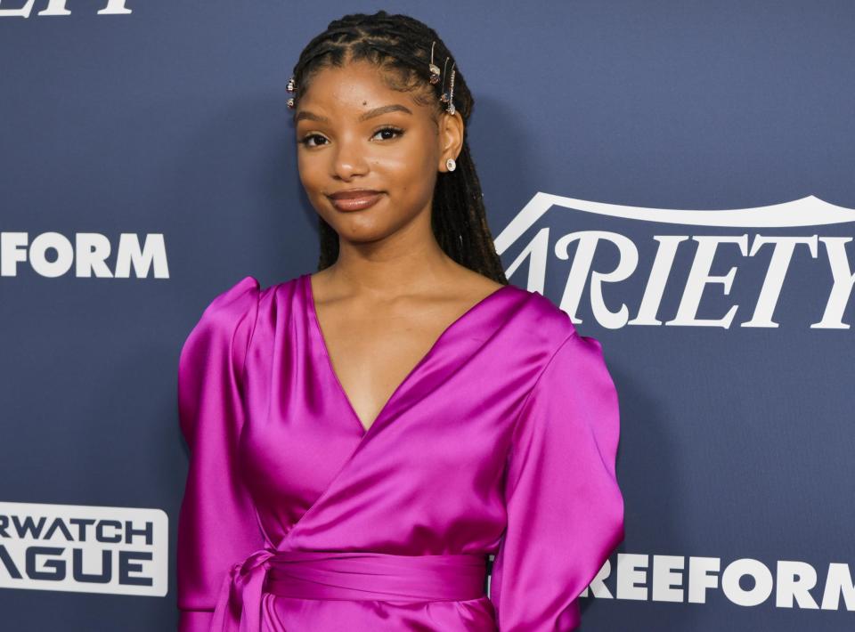 Positive attitude: Halle Bailey addressed recent trolling (Rodin Eckenroth/Getty Images)