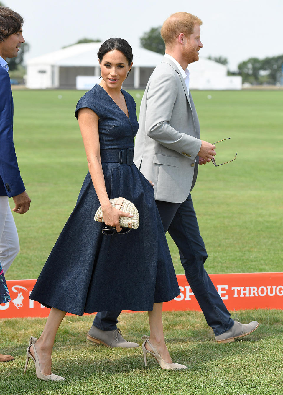 <p>Although Meghan's exact rattan clutch from J. Crew has sold out since she brought it to Prince Harry's July 2018 polo match, it's a simply chic inspiration for your go-to summer bag.</p> <p><strong>Get the Look!<br></strong><strong>Tuckernuck Natural Kaine Clutch, <a href="https://www.tnuck.com/natural-kaine-clutch-0.html" rel="sponsored noopener" target="_blank" data-ylk="slk:$250;elm:context_link;itc:0;sec:content-canvas" class="link ">$250</a><br>J. Crew Rattan Clutch, <a href="https://www.anrdoezrs.net/links/8029122/type/dlg/sid/PEO11RoyalsInspiredGiftsYouNeedThisSummerpetitsRoyGal12744024202106I/https://www.jcrew.com/us/p/womens_category/handbags/clutchesandpouches/rattan-clutch-with-chain-strap/AN913" rel="sponsored noopener" target="_blank" data-ylk="slk:$99;elm:context_link;itc:0;sec:content-canvas" class="link ">$99</a></strong><b><br></b><strong>Lulu's Woven Half Moon Clutch, <a href="https://www.pntra.com/t/8-11575-131940-157915?sid=PEO11RoyalsInspiredGiftsYouNeedThisSummerpetitsRoyGal12744024202106I&url=https%3A%2F%2Fwww.lulus.com%2Fproducts%2Fjust-wanna-have-sun-yellow-woven-half-moon-clutch%2F1390596.html" rel="sponsored noopener" target="_blank" data-ylk="slk:$34;elm:context_link;itc:0;sec:content-canvas" class="link ">$34</a></strong></p>  