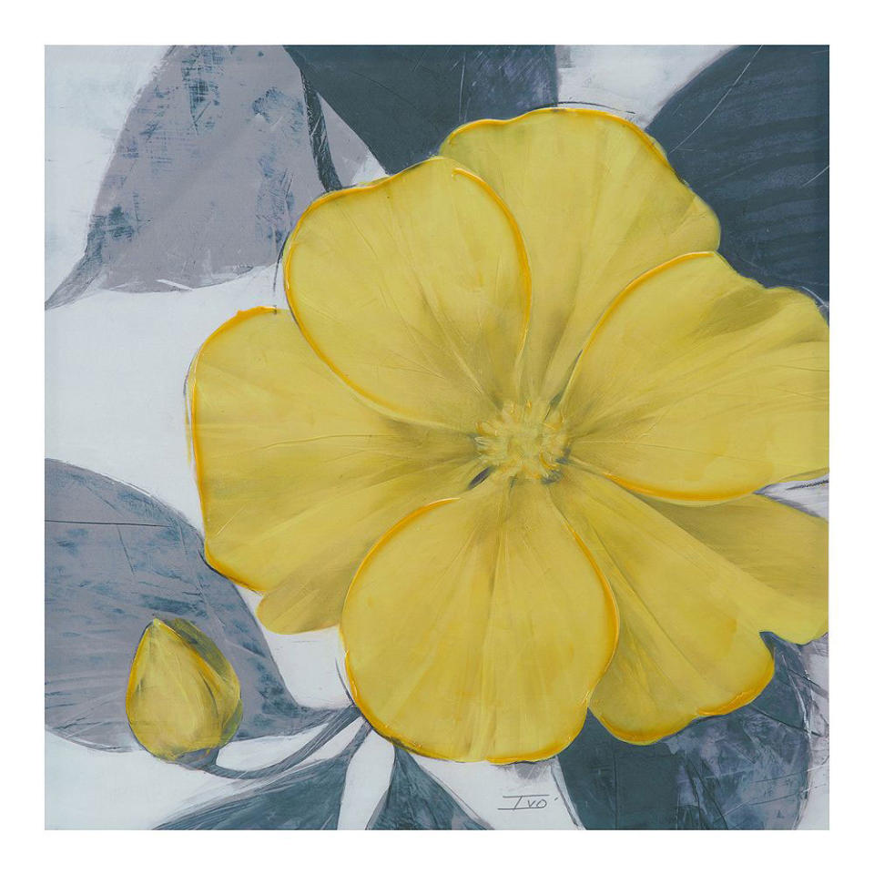 Madison Park Yellow Bloom Canvas Wall Art