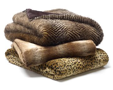 These plush faux fur leopard throws could be right out of her video for "Sleep To Dream". Williams Sonoma Home, $148.