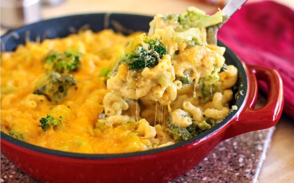 <p>Chad A Elick</p><p>So delicious, the kids won't care if they are eating their vegetables.</p><p><strong>Get the recipe:<a href="https://parade.com/65764/donnaelick/one-skillet-20-minute-mac-and-cheese-with-broccoli/" rel="nofollow noopener" target="_blank" data-ylk="slk:One Skillet 20 Minute Mac and Cheese with Broccoli;elm:context_link;itc:0;sec:content-canvas" class="link "> One Skillet 20 Minute Mac and Cheese with Broccoli</a></strong></p>
