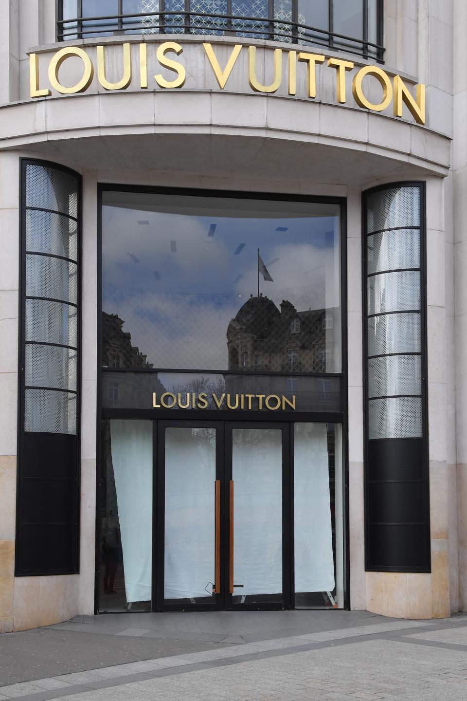A closed Louis Vuitton store, March 15, 2020.