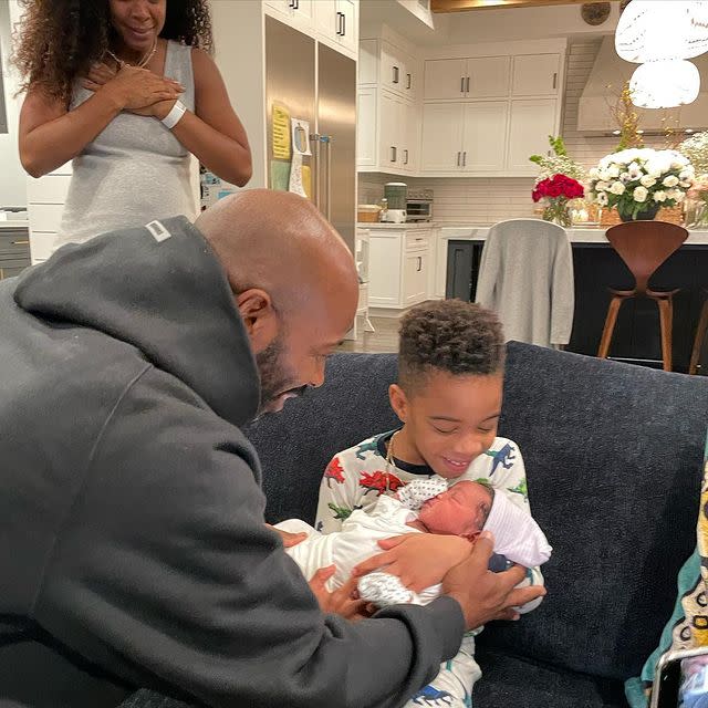 <p>Kelly Rowland shared a photo of Weatherspoon introducing their son Titan to his newborn brother Noah in honor of Father's Day. </p> <p>"My Love, This moment I felt like my heart could burst, because I never knew the overwhelming feeling of seeing our little world, we created together, all in one pic," Rowland shared of the snap. </p> <p>She continued, "I have watched you be the most amazing Father with our beautiful boys, you are all that I've prayed for and then some!<br>We LOVE YOU BEYOND WORDS!"</p>