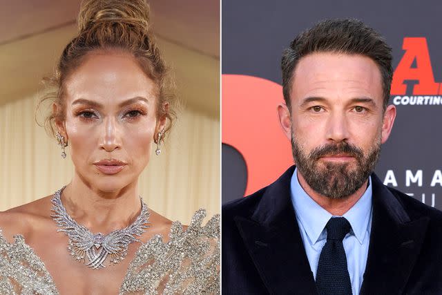 <p>Kevin Mazur/MG24/Getty; Jon Kopaloff/Getty</p> Jennifer Lopez on May 6; Ben Affleck on March 27