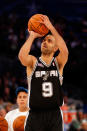 ORLANDO, FL - FEBRUARY 25: Tony Parker of the San Antonio Spurs competes in the Taco Bell Skills Challenge part of 2012 NBA All-Star Weekend at Amway Center on February 25, 2012 in Orlando, Florida. NOTE TO USER: User expressly acknowledges and agrees that, by downloading and or using this photograph, User is consenting to the terms and conditions of the Getty Images License Agreement. (Photo by Mike Ehrmann/Getty Images)
