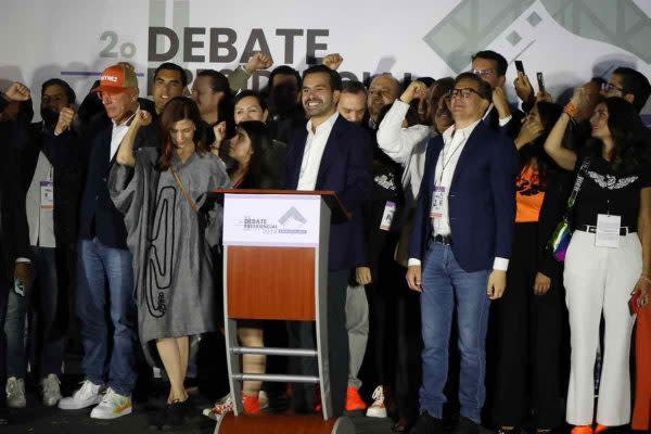 Jorge Máynez se delcaró ganador del segundo debate presidencial.