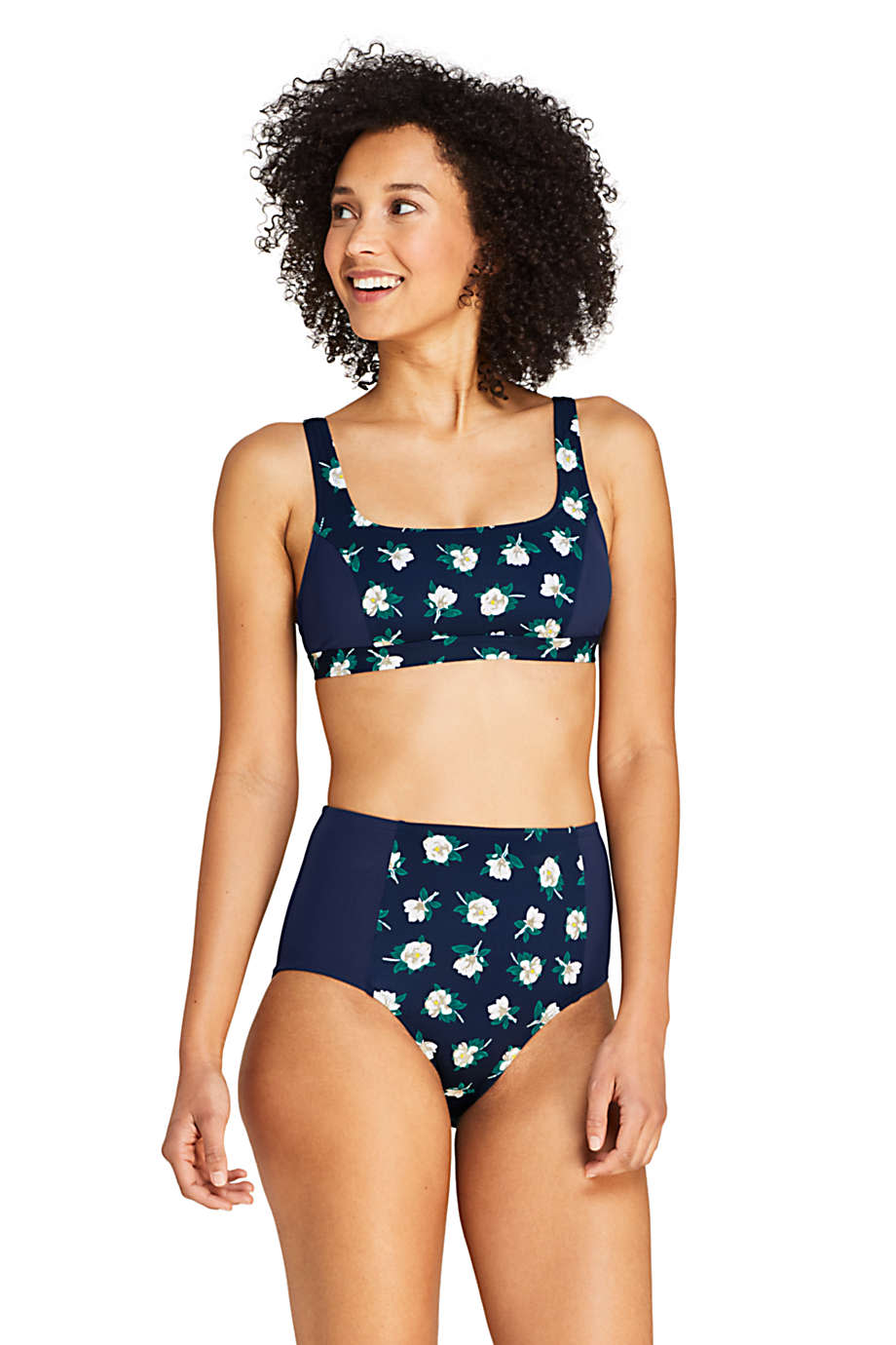 Draper James x Lands' End Women's Square Neck Bralette Bikini Top