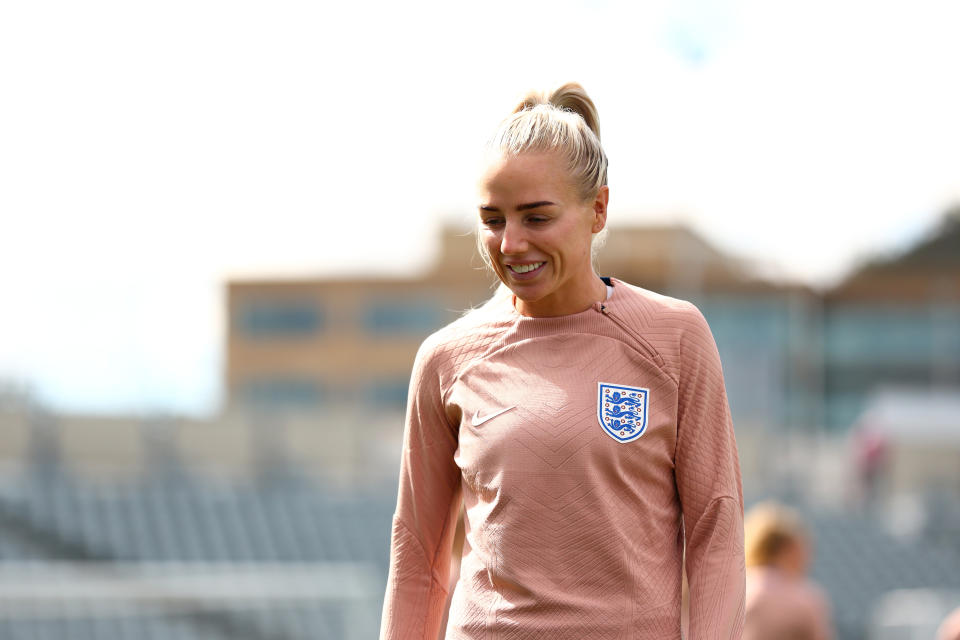 Alex Greenwood during a training session at Central Coast Stadium. (Getty)