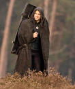 <p>Henry Cavill is seen in costume while filming the second season of <i>The Witcher</i> on Monday in Surrey, England. </p>