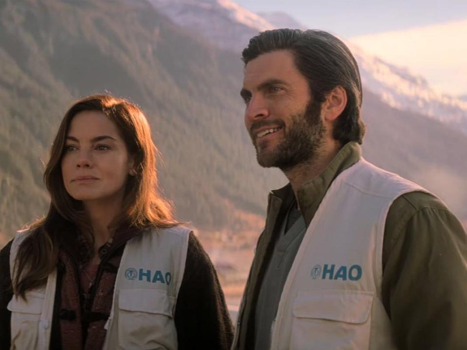 Michelle Monaghan as Julia Meade and Wes Bentley as Erik in "Mission: Impossible - Fallout."