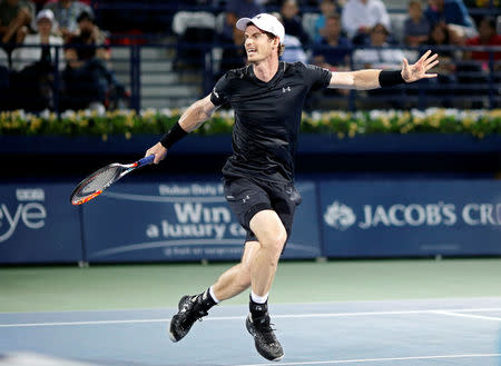 Dubai Open - Men's Singles - Andy Murray of Great Britain v Lucas Pouille of France - Dubai, UAE - 03/03/2017 - Andy Murray in action. REUTERS/Ahmed Jadallah