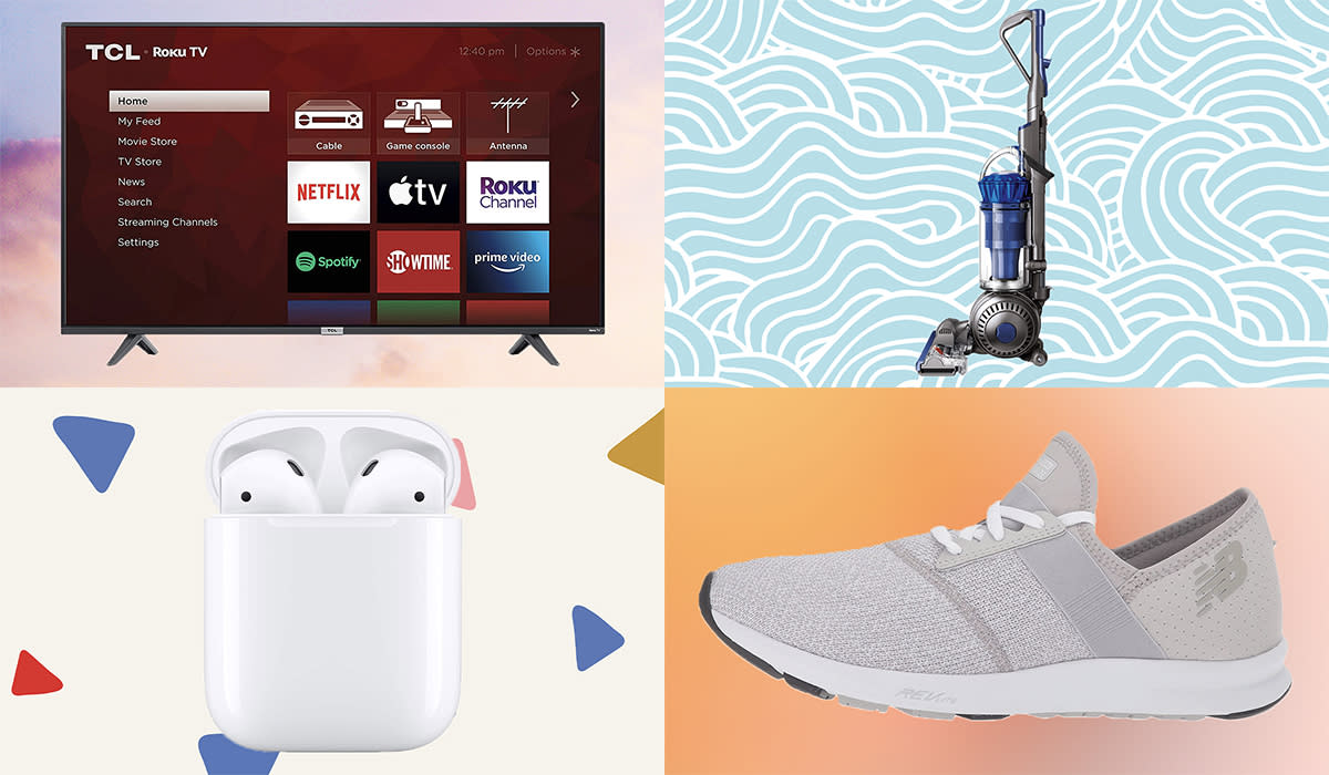 Save big on tech and more. (Photo: Amazon, Dyson, Zappos)