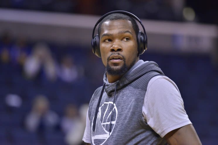 Kevin Durant has tuned out the noise and turned up the Warriors. (AP)