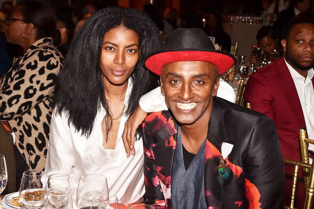 <p>Patrick McMullan/Patrick McMullan via Getty</p> Maya Haile Samuelsson and Marcus Samuelsson in 2023.