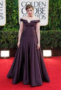 <div class="caption-credit"> Photo by: Getty Images</div><b>WORST: Lena Dunham</b> <br> Oh, Lena, we love you, and we're glad you won multiple awards, but your Zac Posen dress was all wrong. We expected something fun and youthful, and instead we got this. The purple shade looked brown on TV, the off-the-shoulder style was too old, and the silhouette was unflattering. <br>