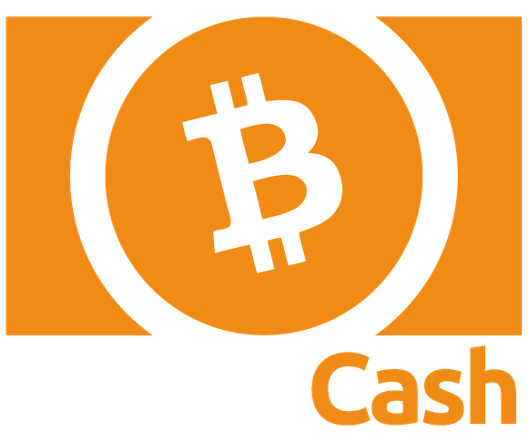 The Bitcoin Cash logo, orange on white.