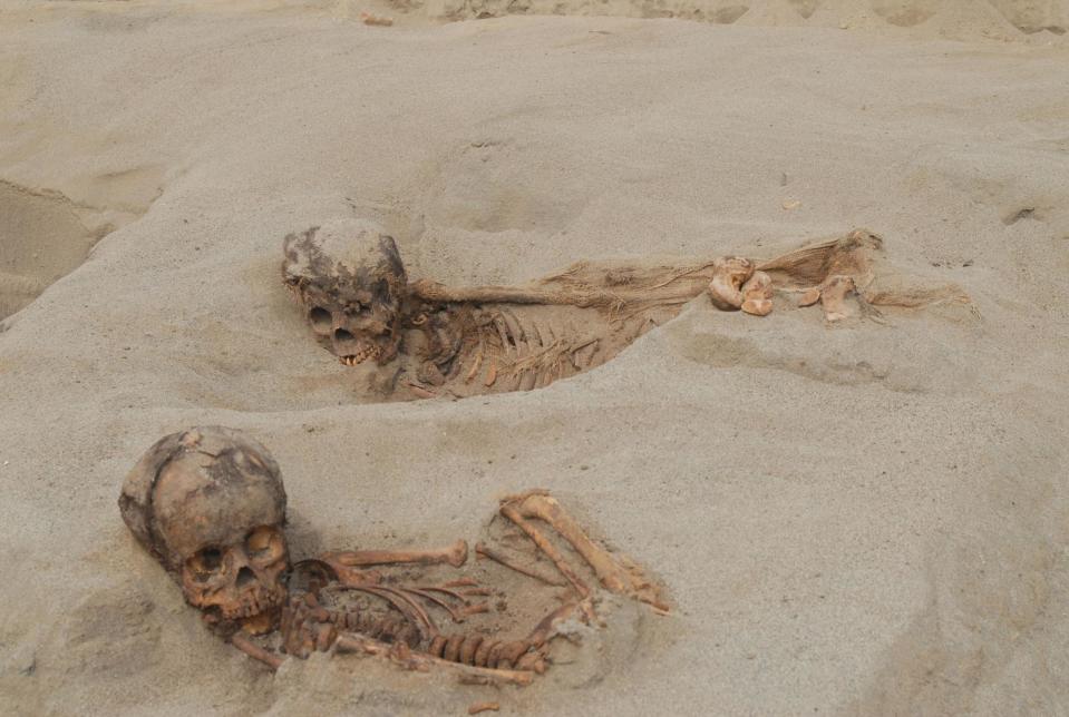 Skeletons of more than 100 children found sacrificed at ritual site in Peru