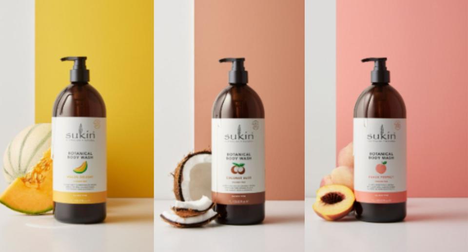 Sukin fruity body cleansers