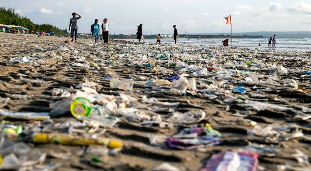 Bali's rubbish problem is at its worst during the annual monsoon season. Photo: AAP