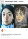 <p>Esta joven quizás existió en otra vida y pasó por los pinceles de Goya (Twitter/HashtagTricia). </p>