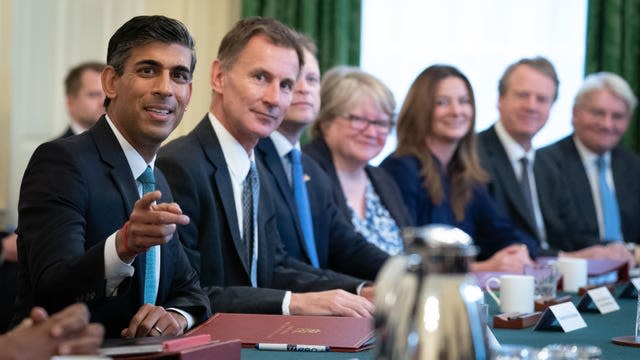 Rishi Sunak and Jeremy Hunt in Cabinet