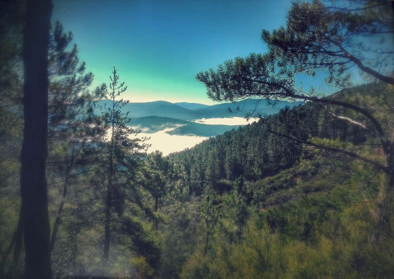 Panorámica de la hermosa vista de la Sierra de Francia