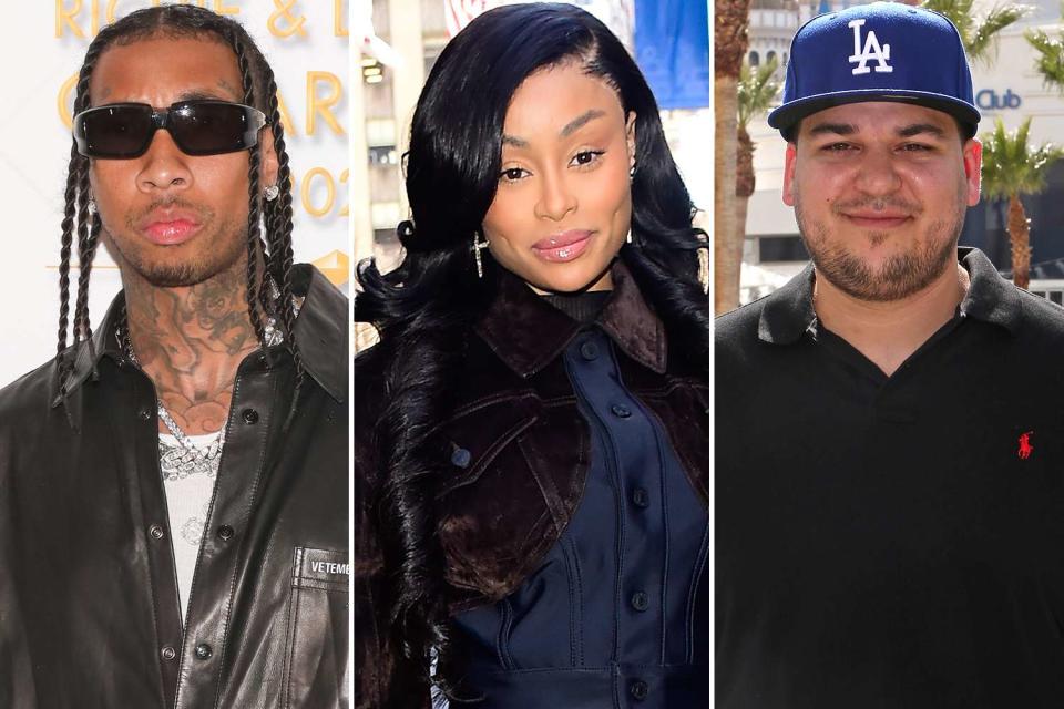 Paul Archuleta/Getty, Raymond Hall/GC Images, Gabe Ginsberg/Getty Tyga, Blac Chyna (Angela White) and Rob Kardashian