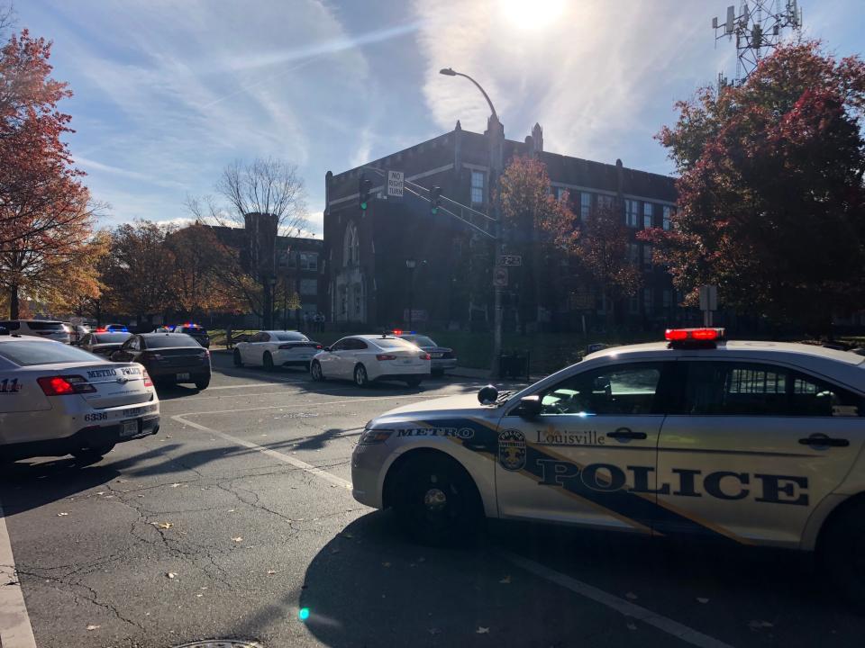 Louisville Metro Police were called to duPont Manual High School Wednesday morning on reports of an active shooter, but have found no aggressors, officials said.