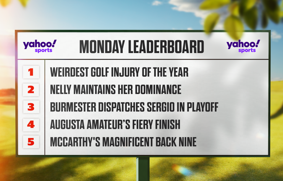 Monday Leaderboard Weirdest golf injury of the year; Nelly stays