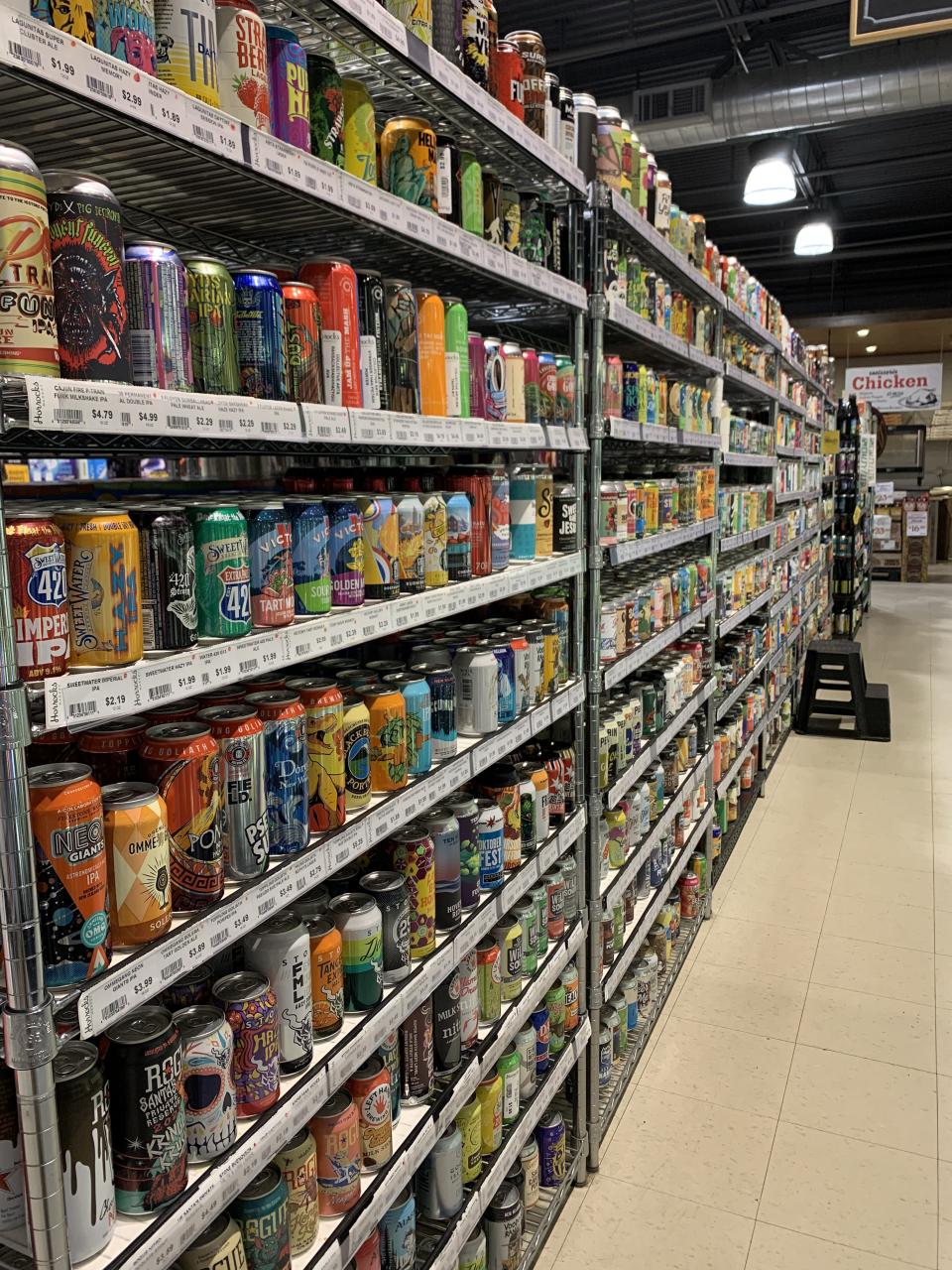 The beer selection at Horrocks Market in Kentwood, Michigan