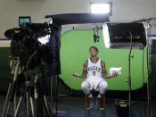 <p>Michael Beasley: “Do I really have to read this?” (AP) </p>