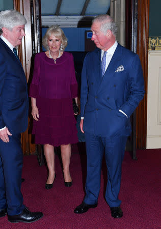 Britain's Prince Charles and Camilla, the Duchess of Cornwall, arrive for a special concert "The Queen's Birthday Party" to celebrate the 92nd birthday of Britain'sÊQueenÊElizabeth at the Royal Albert Hall in London, Britain April 21, 2018. John Stillwell/PoolÊviaÊReuters