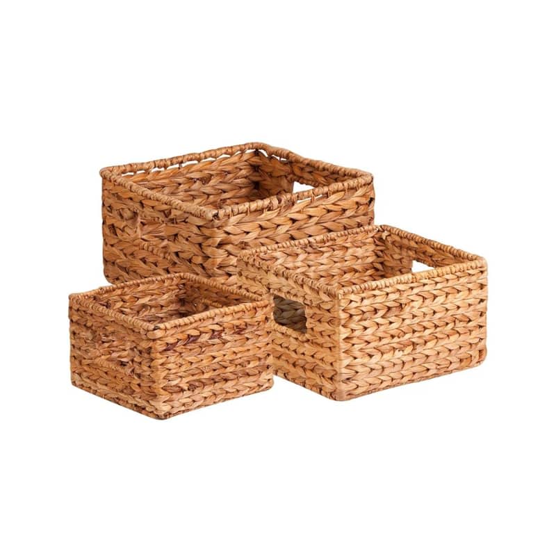 Moraga 3-Piece Wicker/Rattan Basket Set