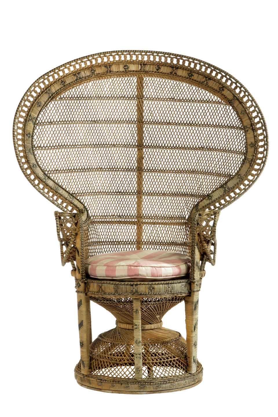 A wicker chair