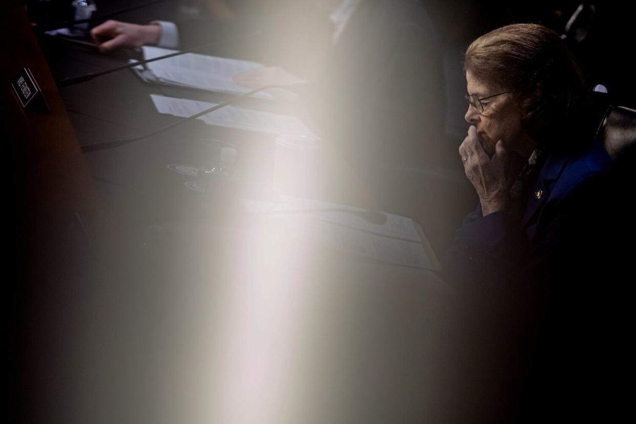 Sen. Dianne Feinstein (D-Calif.) attends a Senate Judiciary Committee Hearing at the Hart Senate Office Building