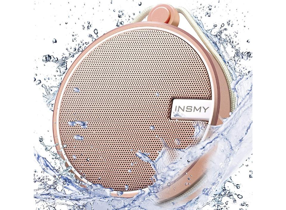 Keep the tunes afloat with this waterproof outdoor speaker. (Source: Amazon)